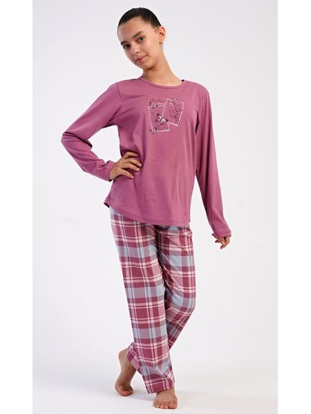 Dětské pyžamo dlouhé Charlotte - starorůžová