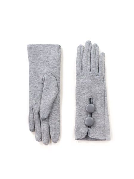 Vkusně zdobené elegantní rukavice světle šedé