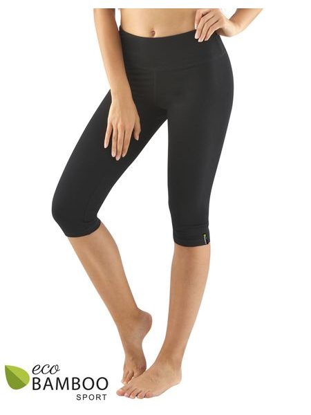 Dámské capri legíny sportovní, šité, klasické, jednobarevné ECO Bamboo Sport 95036P - šedá