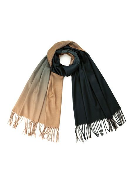 Elegantní šála černobéžová