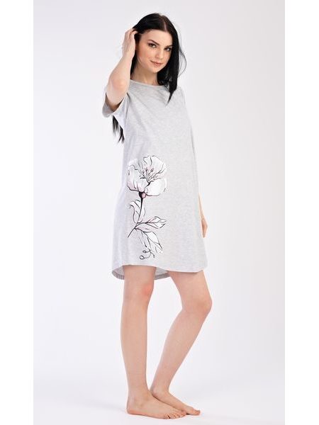 Dámská noční košile s krátkým rukávem Nicolette - světle lososová