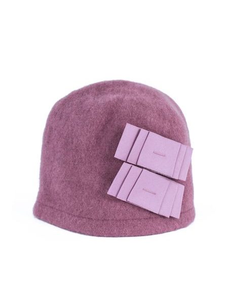 Elegantní dámský zimní klobouk růžovofialový