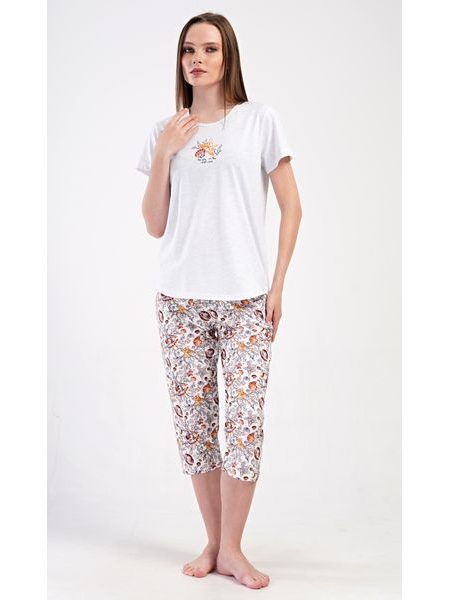 Dámské pyžamo kapri Moře - světle šedá