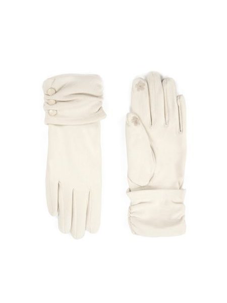 Elegantní rukavice s knoflíčky červené