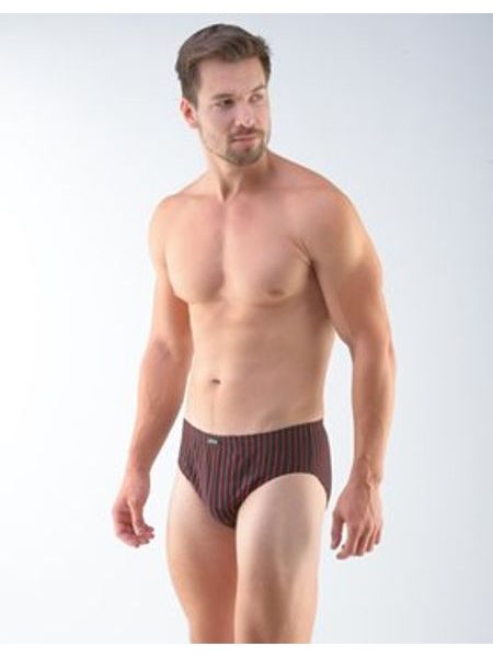 Pánské slipy se širším bokem, širší bok, šité 71109P - černá martini