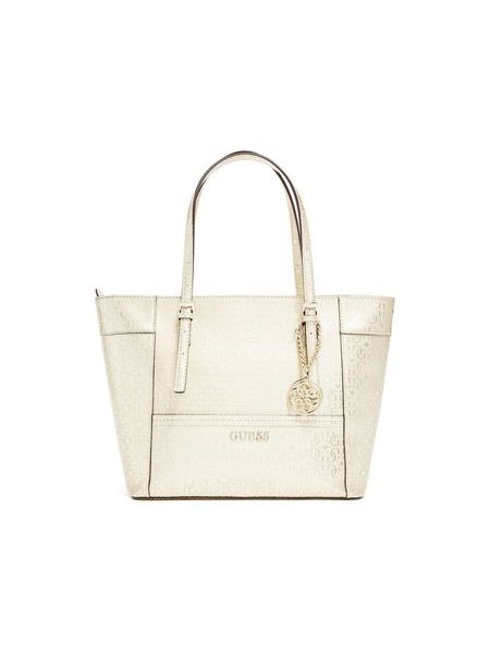 Elegantní crossbody kabelka Guess Delaney G-Shine Petite Tote zlatá