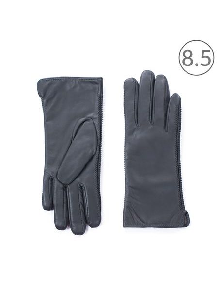 Dámské elegantní kožené rukavice šedé