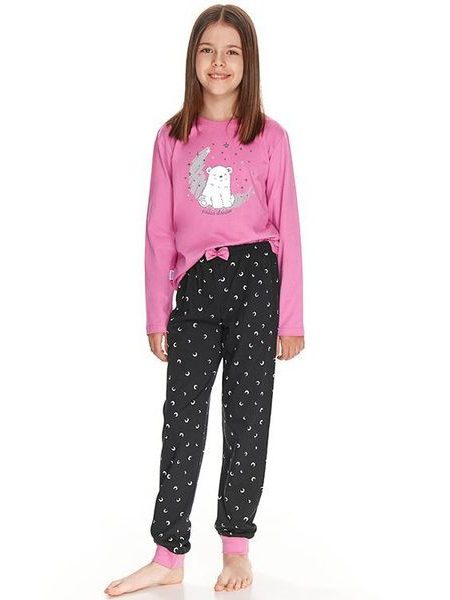Dívčí pyžamo Suzan růžové s medvědem