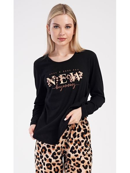 Dámské pyžamo dlouhé Laura - černá