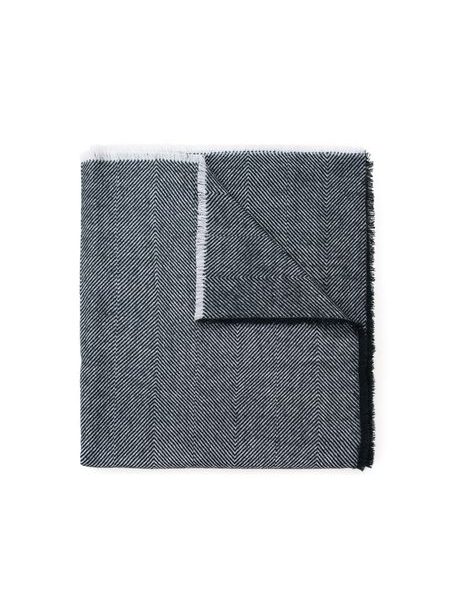 Černý cik cak pruhovaný šál