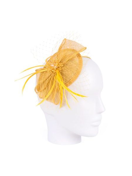 Dámský fascinátor žlutý