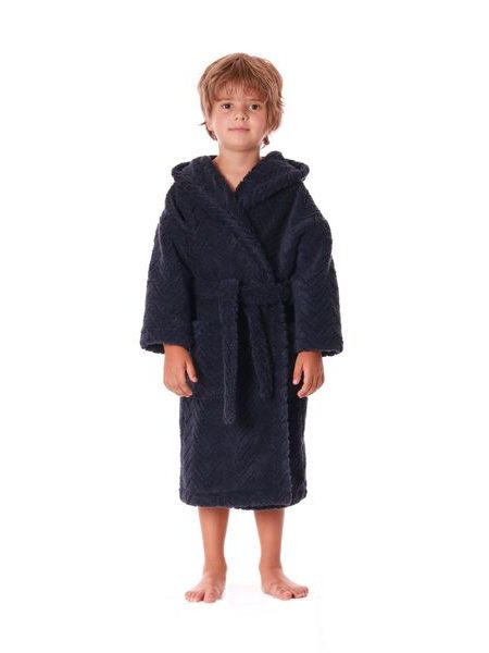 Dětský župan s kapucí Athena tmavě modrý