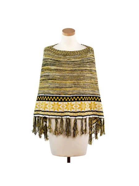 Vestička-pončo s hvězdami