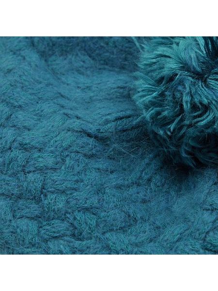 Angorská čepice s bambulí červená