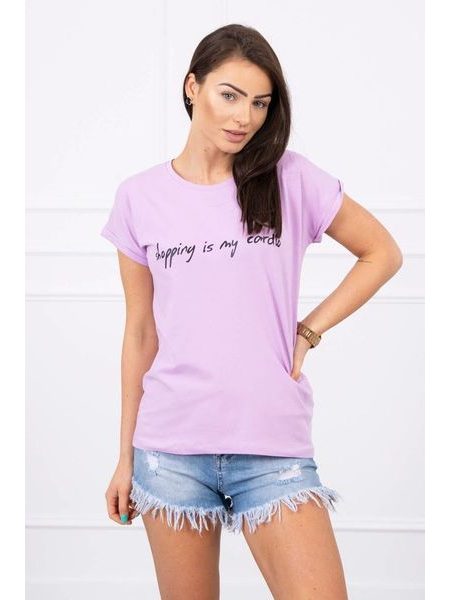 Tričko "SHOPPING IS MY CARDIO", fialová