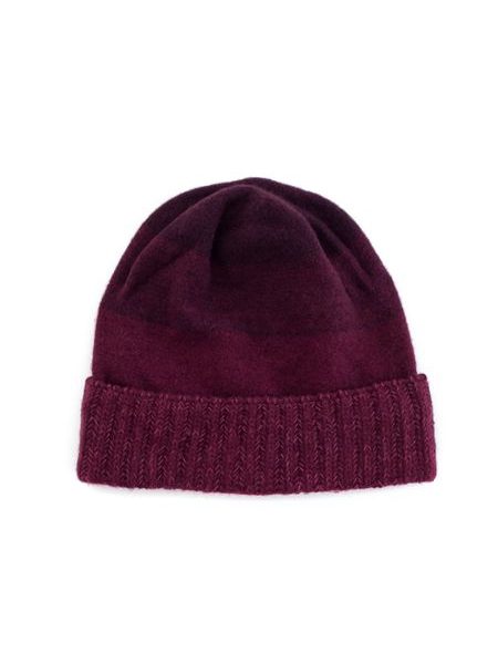 Bordó čepice s elegantním žíháním