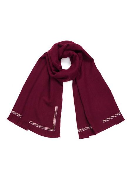 Lemovaná šála vínová