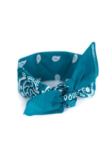 Šátek do vlasů pin-up tyrkysový