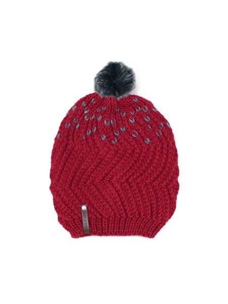 Oversize melírovaná čepice červená