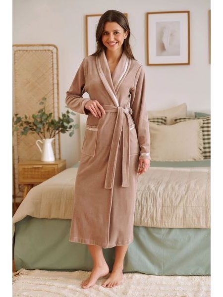 Dámský župan 1078 beige plus