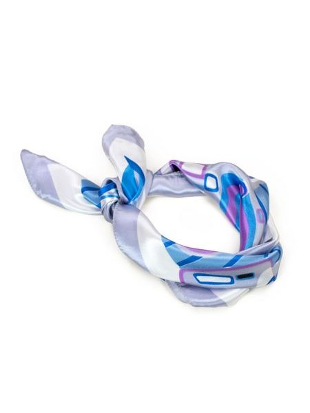 Klasický šátek s elegantními motivy - červenobílý