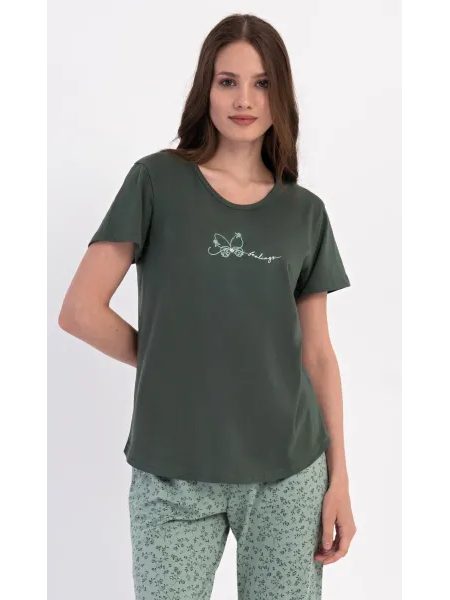 Dámské pyžamo kapri Rebeka - mátová