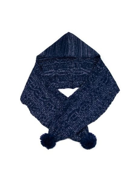 Šál - tunel v melanži modrý