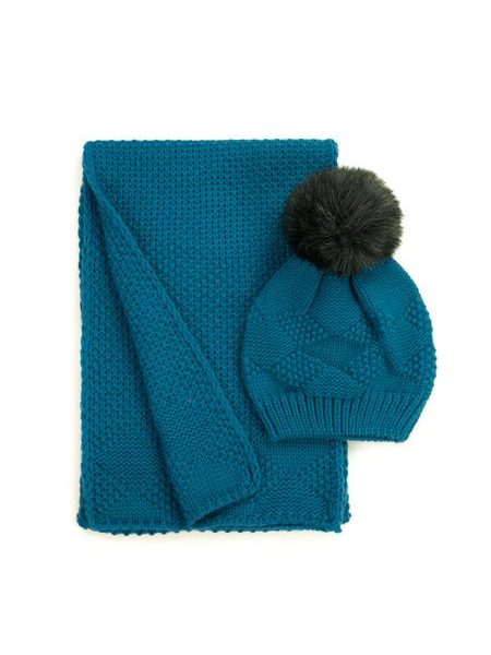 Sada čepice se šálou fialová