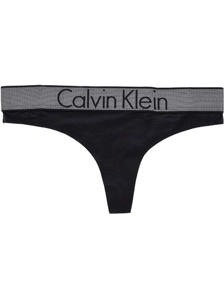 Dámské kalhotky tanga CALVIN KLEIN QF4054E černé
