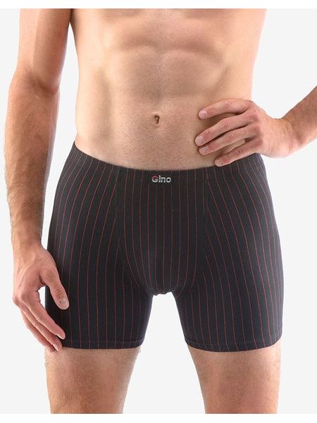 Pánské boxerky s delší nohavičkou, delší nohavička, šité 74151P - černá martini