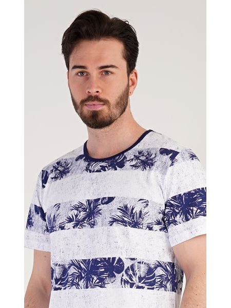 Pánské pyžamo šortky Hawaii - tmavě modrá