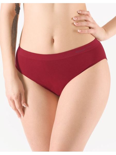 Dámské kalhotky klasické, širší bok, bezešvé, jednobarevné Bamboo PureLine 00019P - brandy