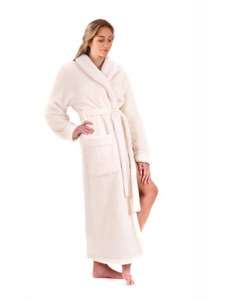 Dámský dlouhý hřejivý župan ALTA krémová