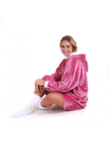 Stylová domácí oversize mikina SIENA růžová
