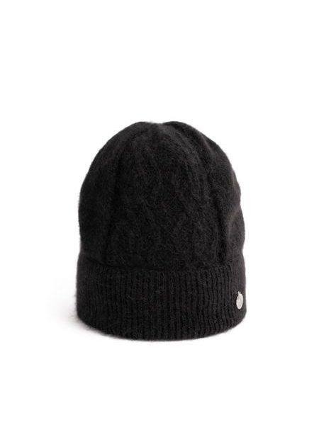 Angorská čepice - černá