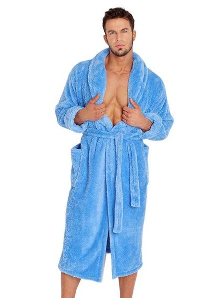 Modrý pánský župan