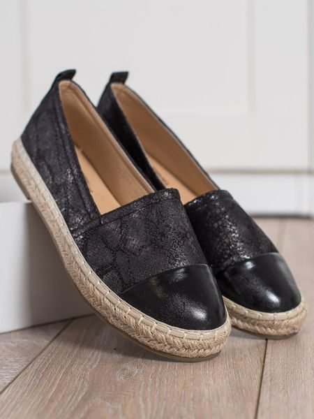 Třpytivé espadrilky z eko kůže