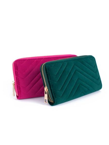 Elegantní velvet peněženka černá