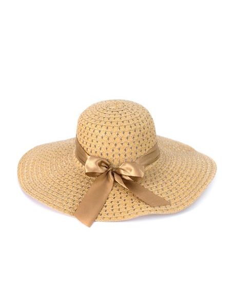 Béžový klobouk s mašlí