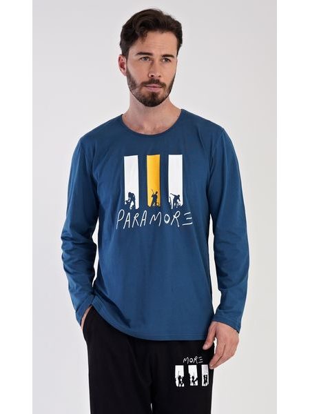 Pánské pyžamo dlouhé Oliver - petrolejová