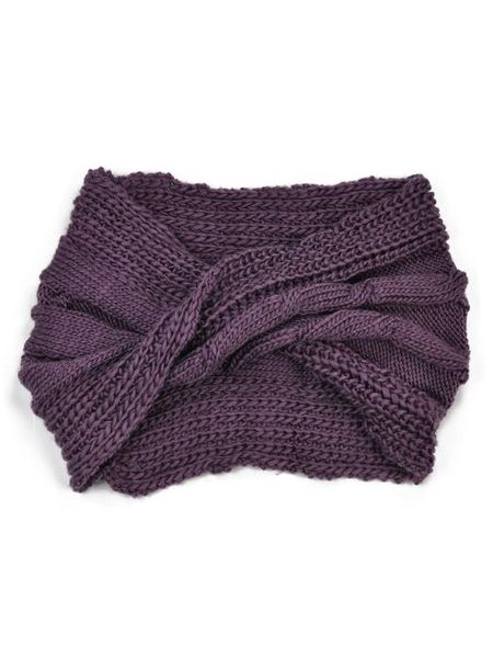 Dlouhý teplý tunelový šál - tmavě hnědý