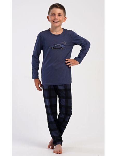 Dětské pyžamo dlouhé Speed - černá