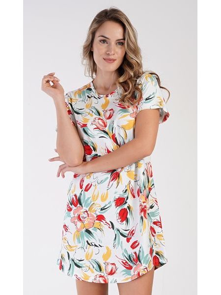 Dámská noční košile s krátkým rukávem Sofie - lososová