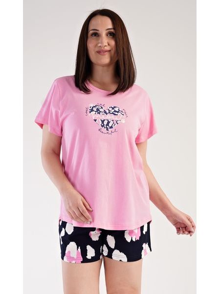 Dámské pyžamo šortky Jana - světle růžová
