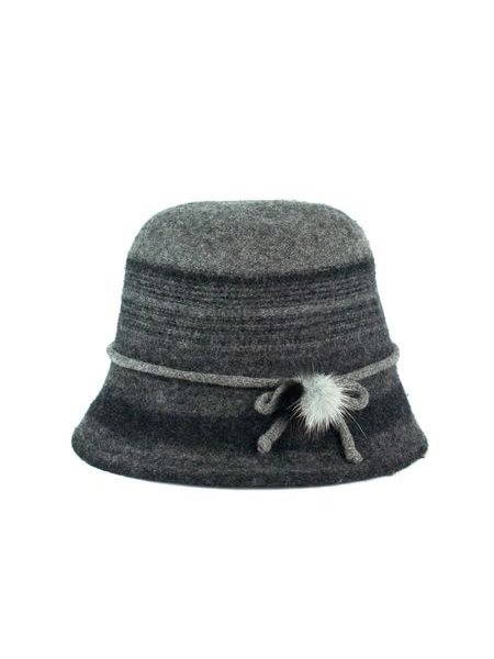 Vlněný klobouk šedý