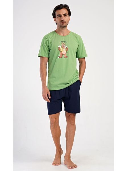 Pánské pyžamo šortky Beer always - žlutá