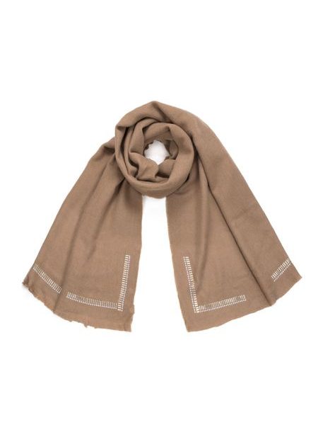 Lemovaná šála hnědá