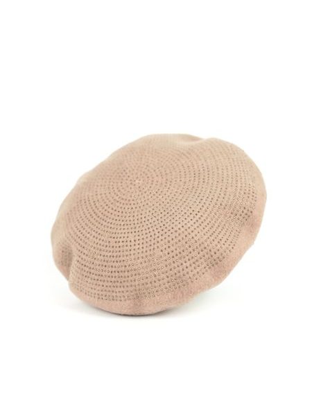 Baret s aplikací béžový