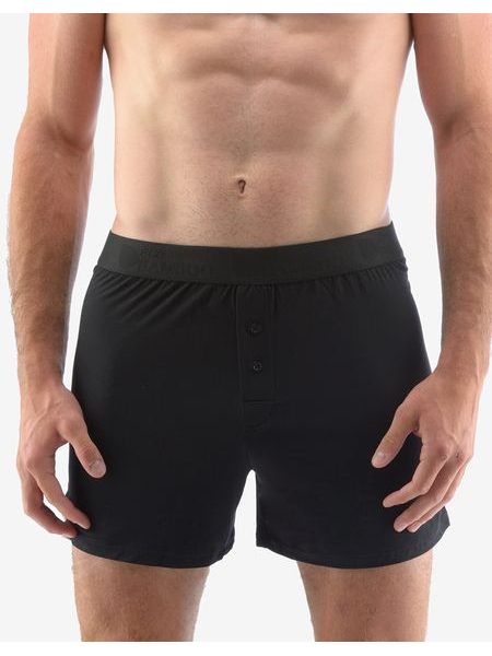 Pánské trenky volné, šité, jednobarevné Eco Bamboo 75195P - černá