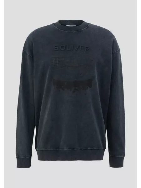 Pánská mikina s.Oliver tmavě šedá